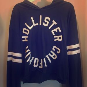 Navy Blue Hollister Crop Top